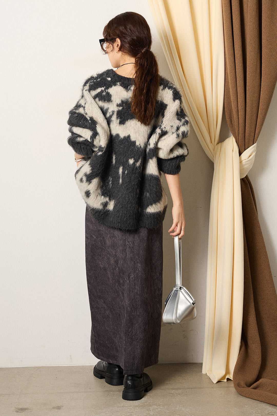 【着回しセット】[SET]モヘアタッチマーブルニット+モヘアタッチマーブルニット(2set)