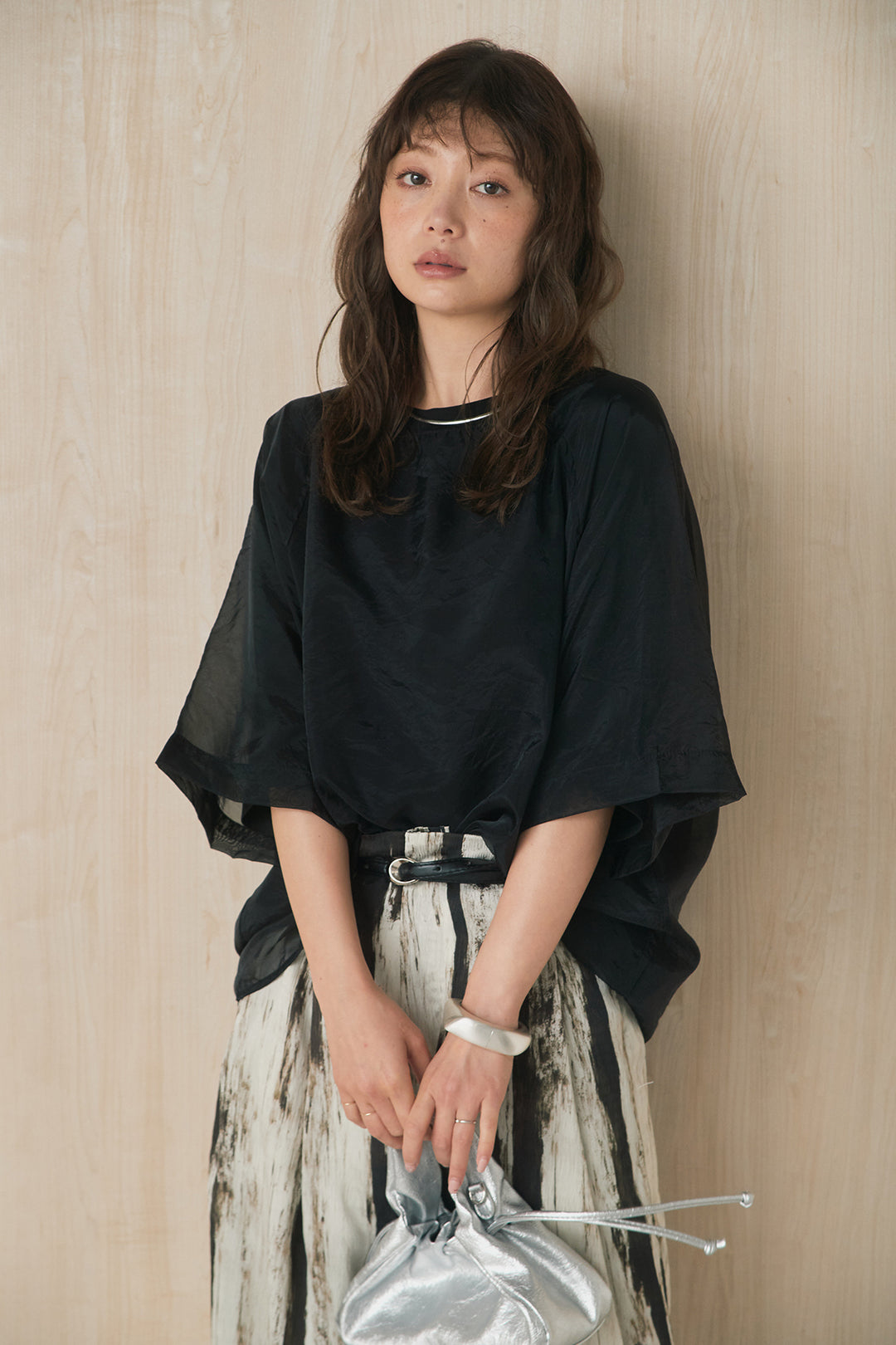 【着回しセット】[SET]オーガンジー重ねBIGTシャツ+オーガンジー重ねBIGTシャツ(2set)