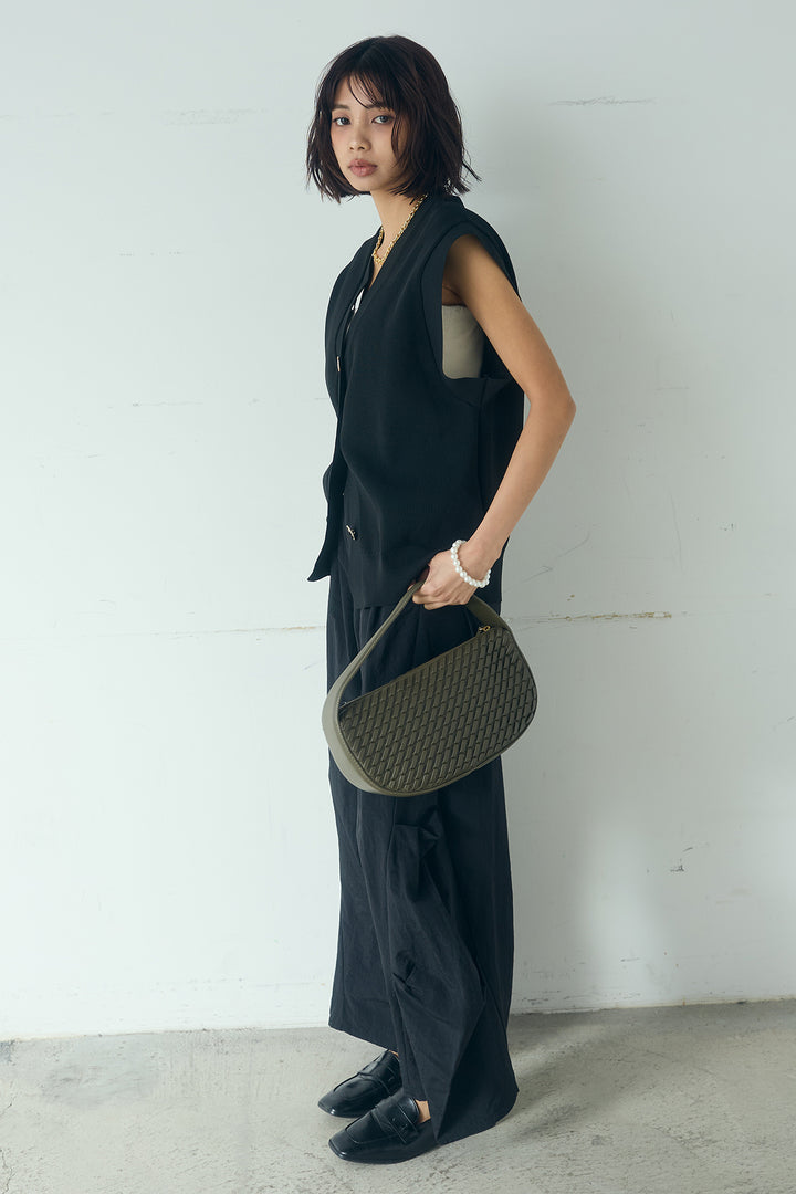 [SET]ポリウーリーメタルボタンベスト+ドライタフタタックバレルパンツ(2set)