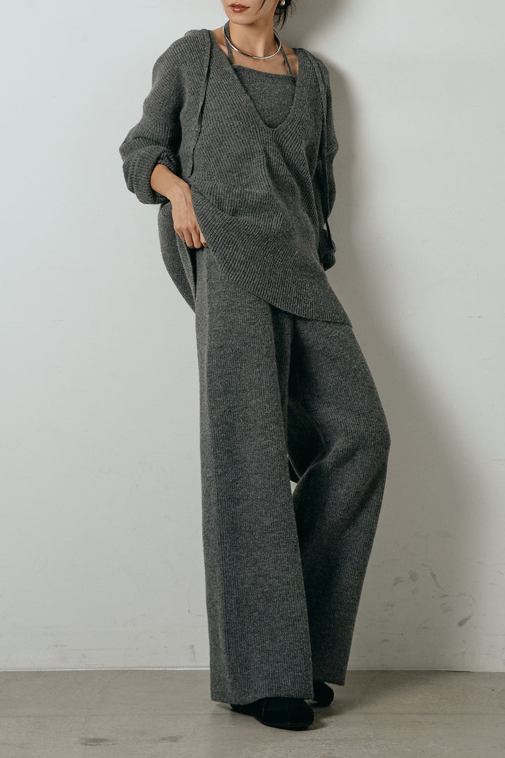 [SET]ホルターネックケーブルニットSETUP