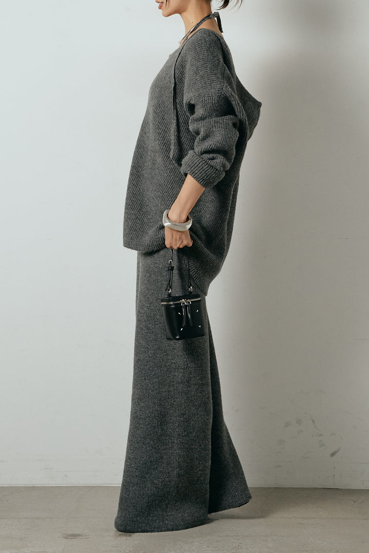 [SET]ホルターネックケーブルニットSETUP