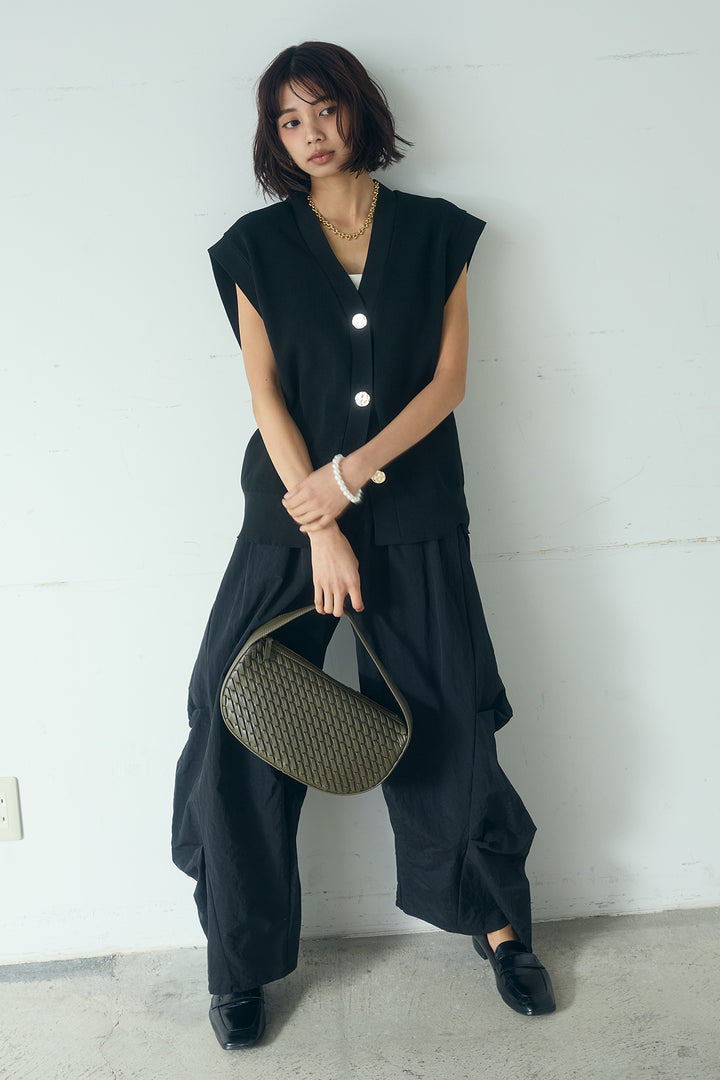 [SET]ポリウーリーメタルボタンベスト+ドライタフタタックバレルパンツ(2set)