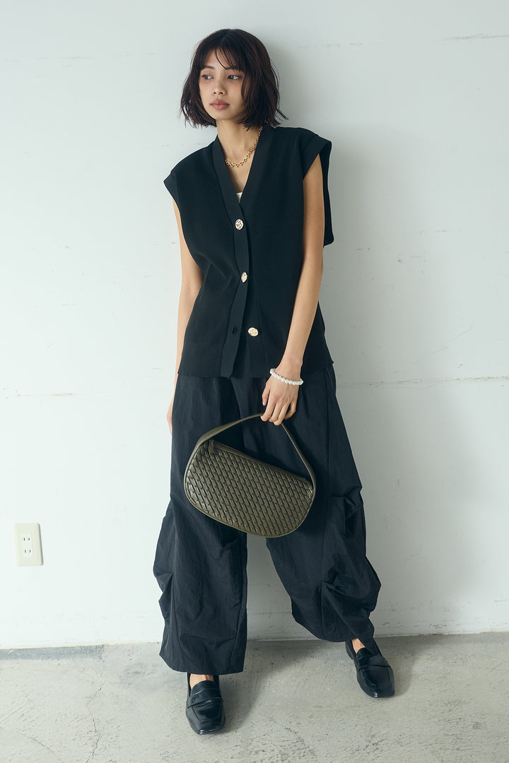 [SET]ポリウーリーメタルボタンベスト+ドライタフタタックバレルパンツ(2set)