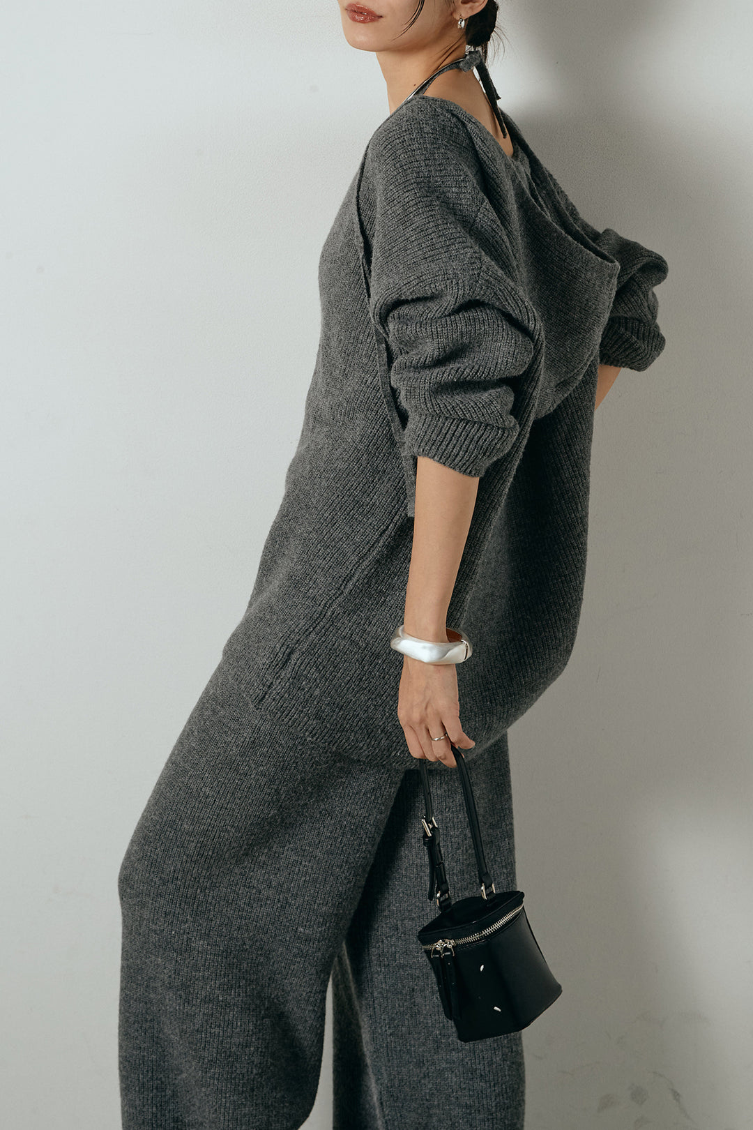 [SET]ホルターネックケーブルニットSETUP