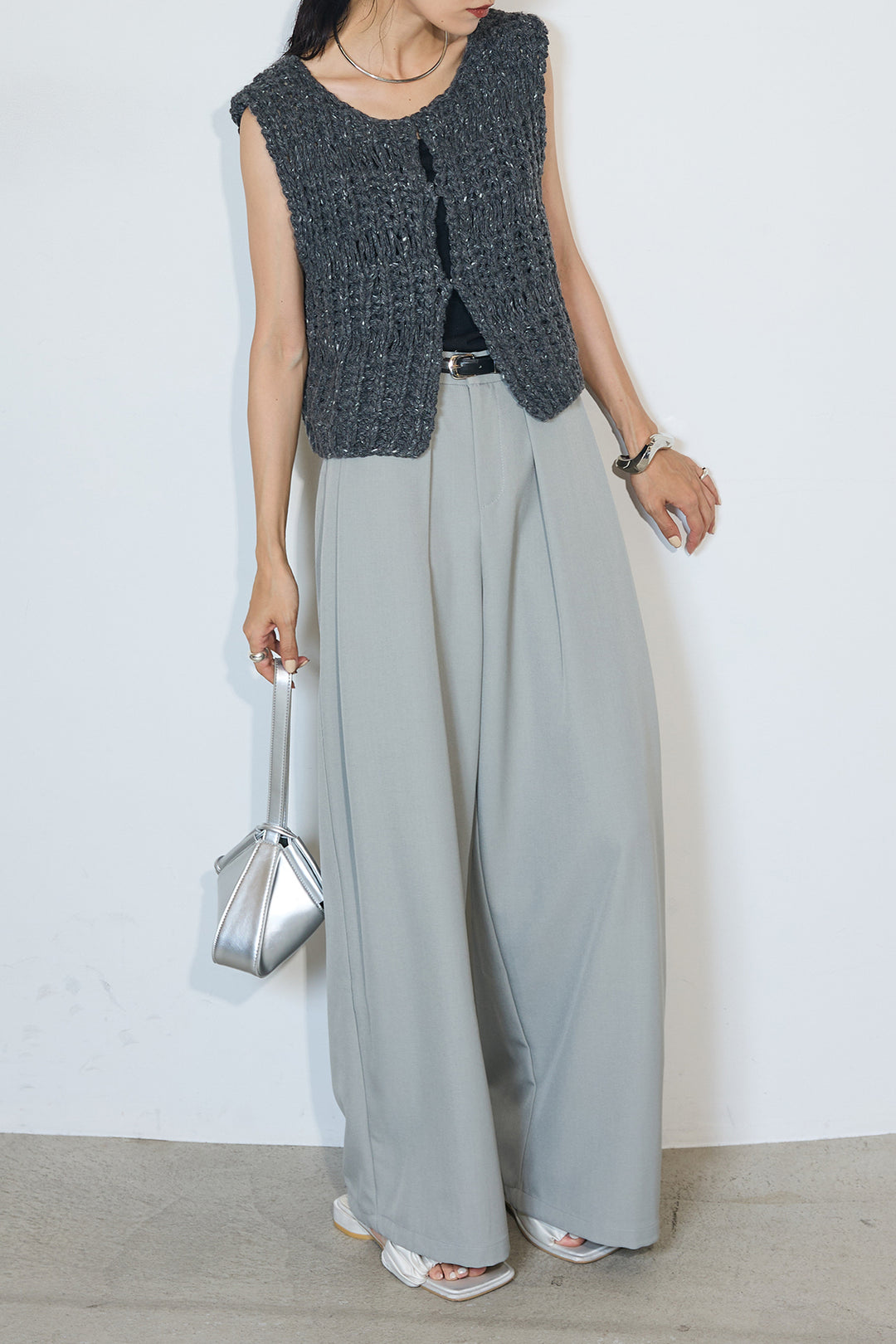 【即納】ネップハンドロービングニットベスト