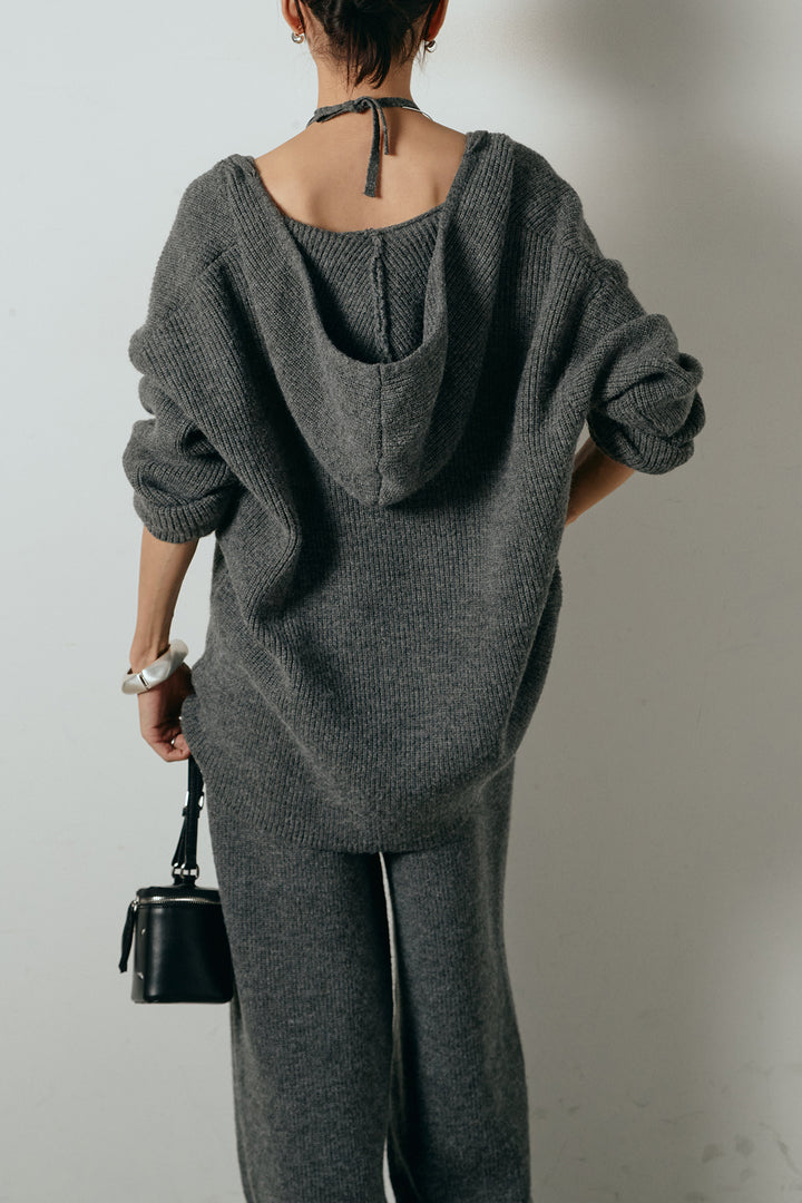 [SET]ホルターネックケーブルニットSETUP