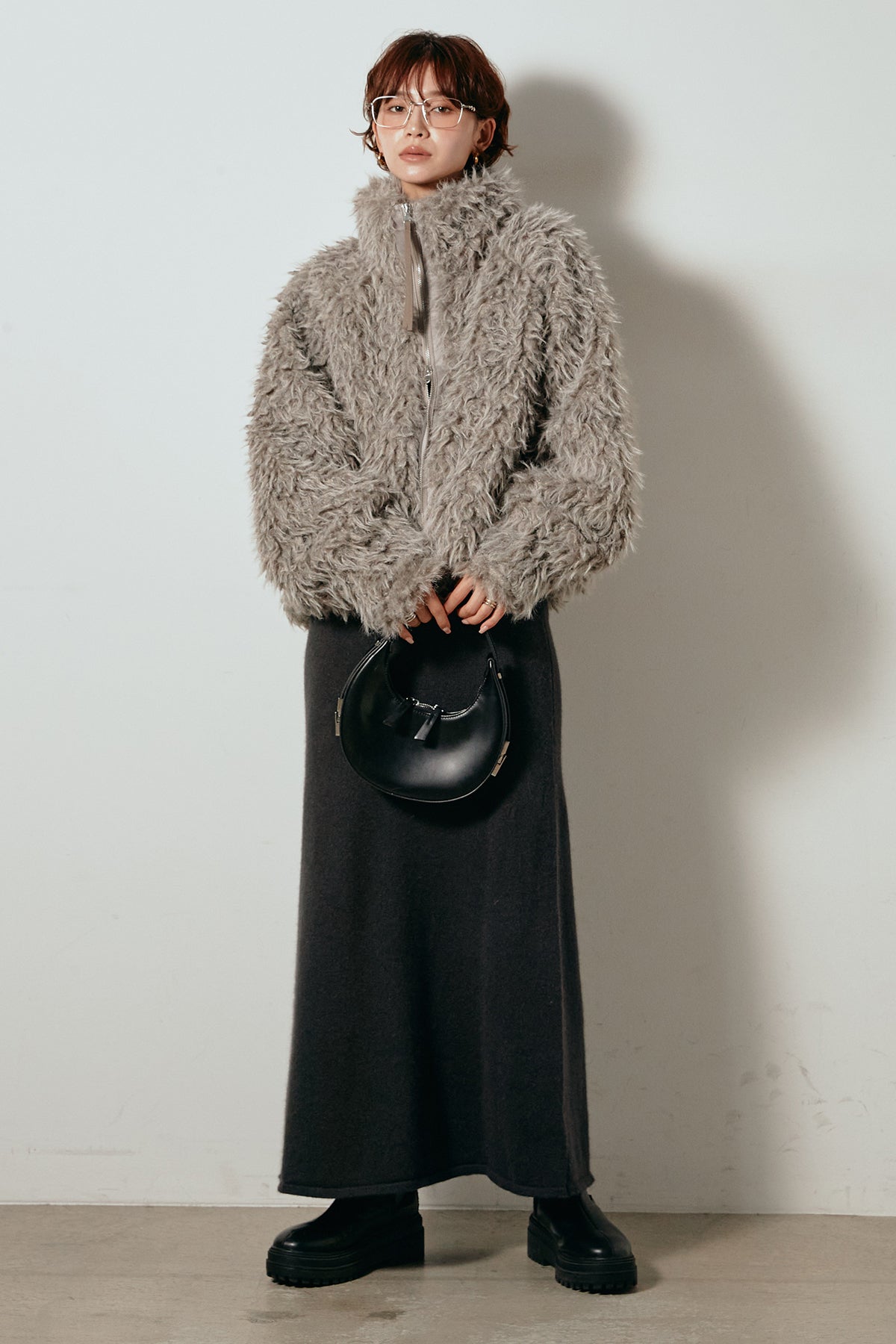 ミックスシープファースタンドブルゾン – ESICA