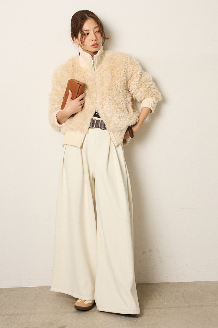 ハイネックボアブルゾン