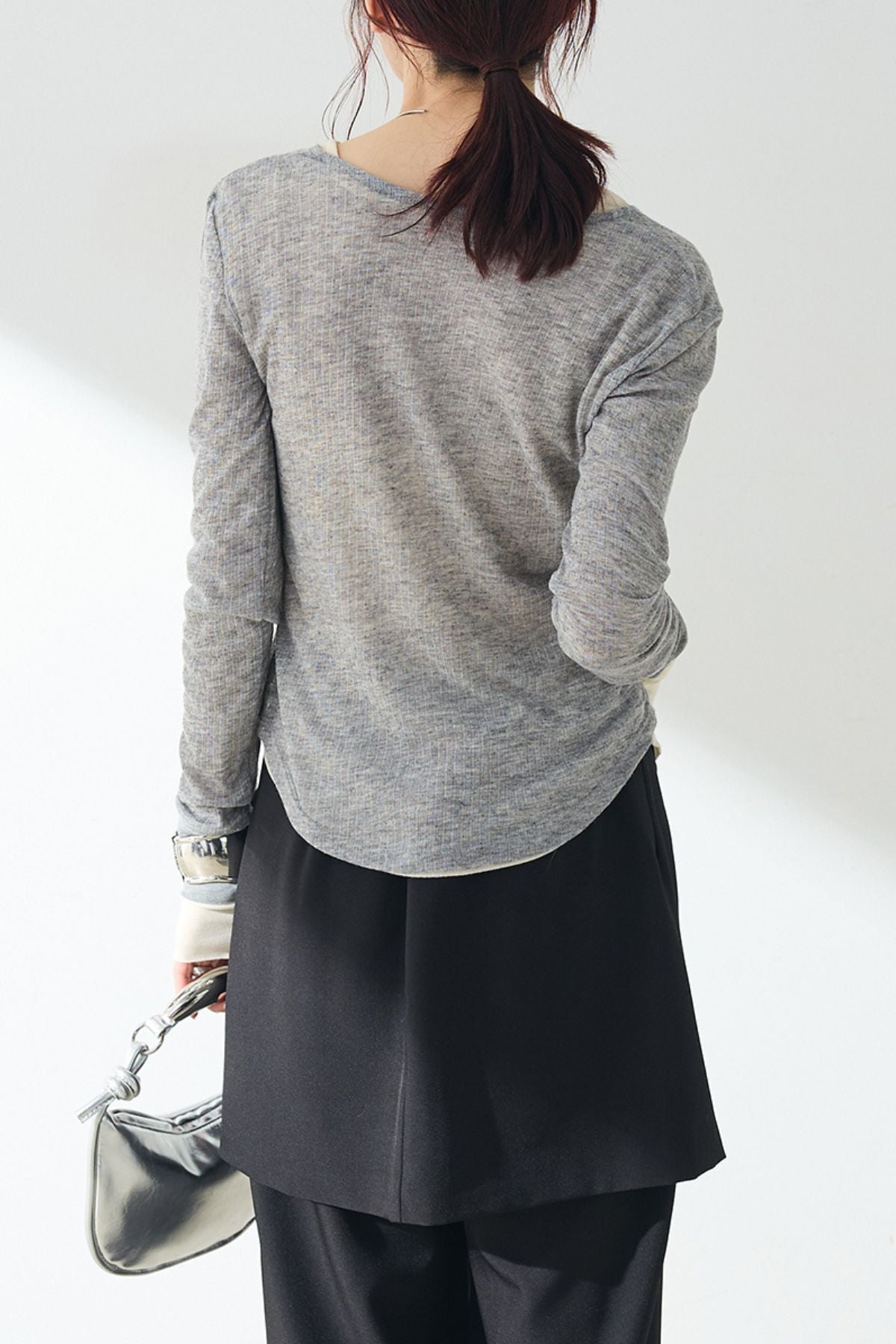 SET]シアーテレコヘンリーネックプルオーバー+シアーテレコヘンリー