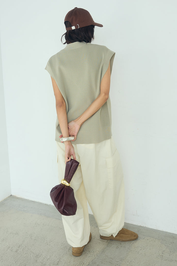 [SET]ポリウーリーメタルボタンベスト+撥水ジョガーパンツ(2set)