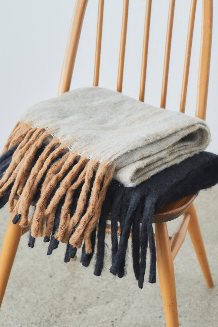 【即納】フェイクウールメランジ大判ストール