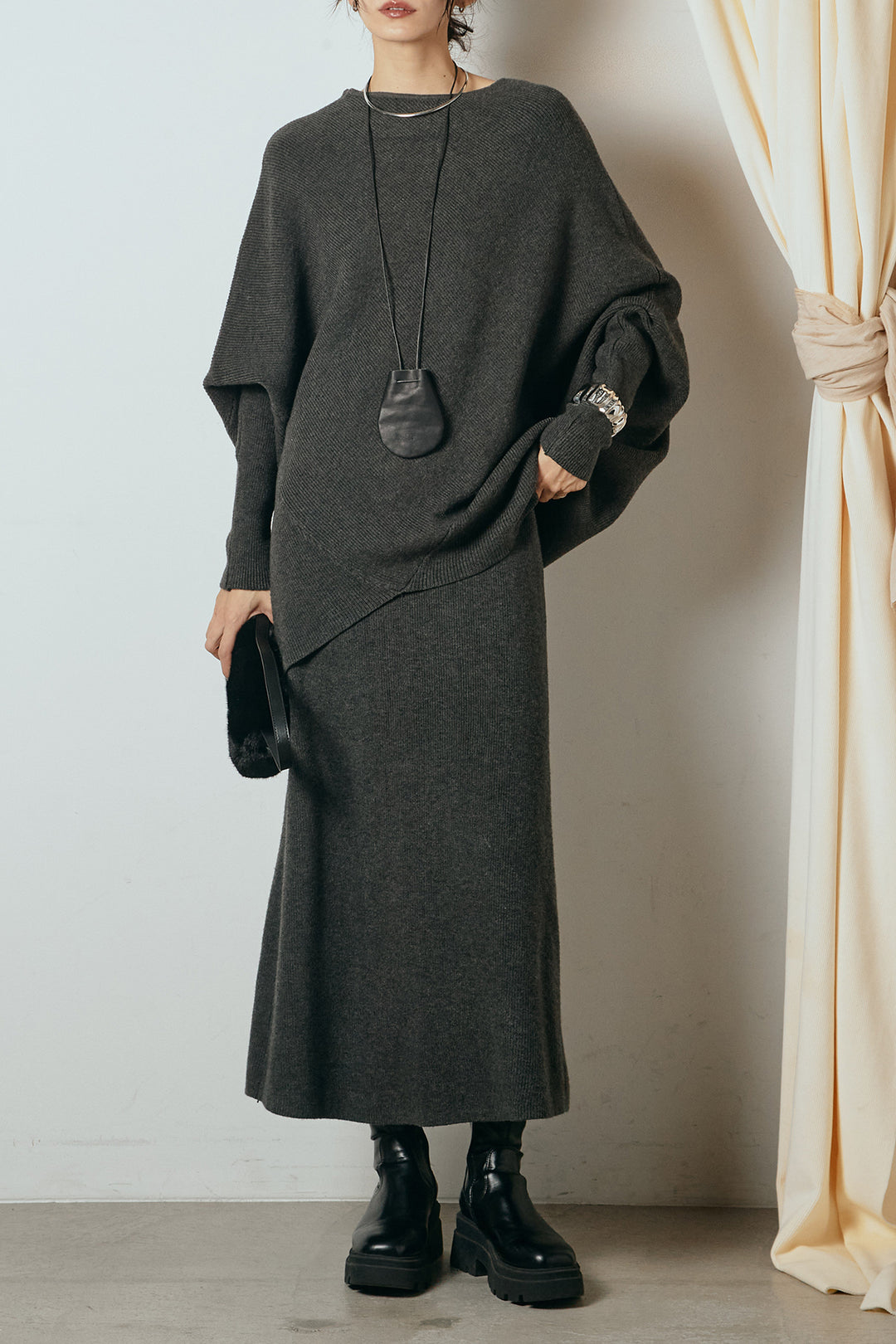 [SET]ドルマンニットスカートSETUP