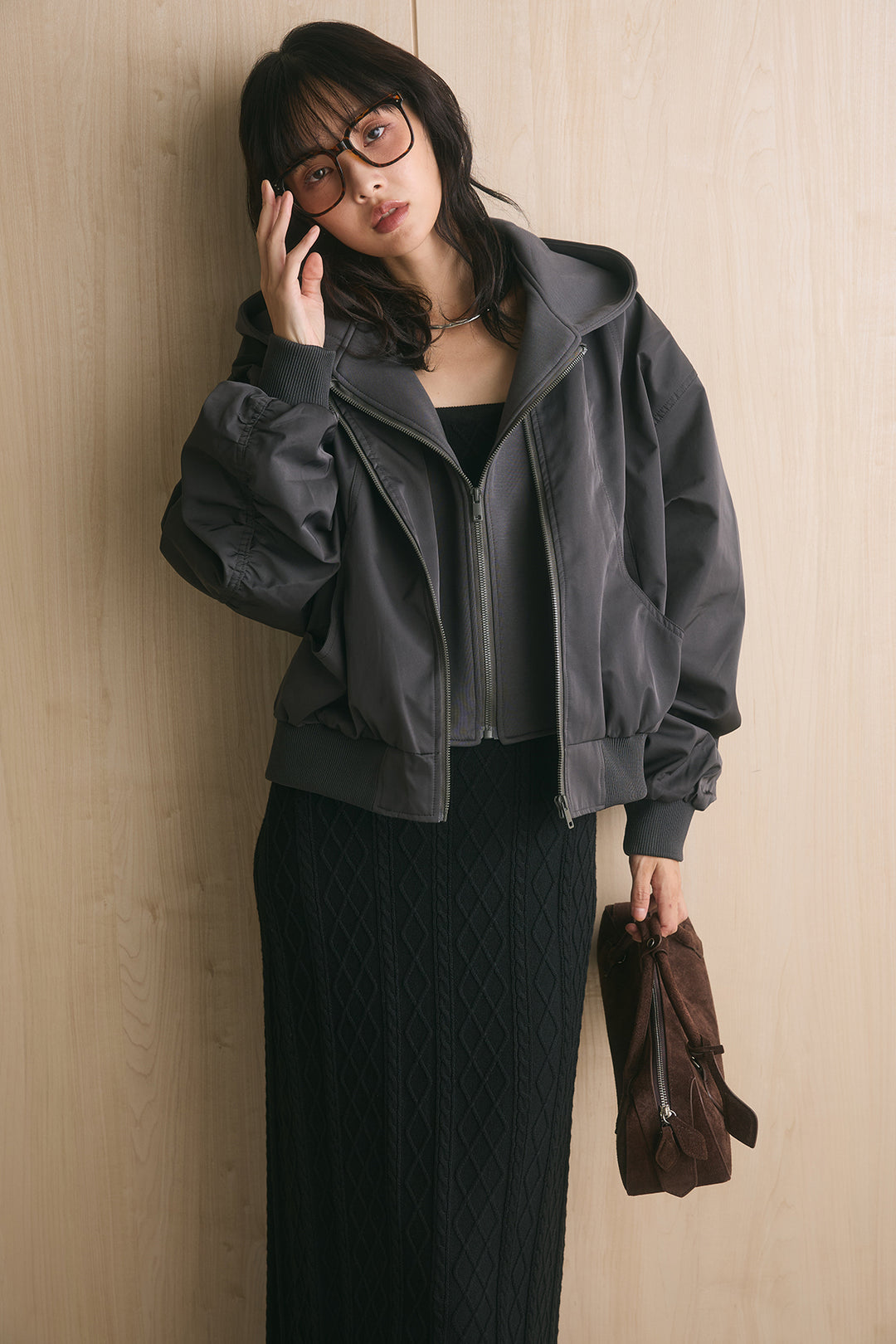 フード付きMA1