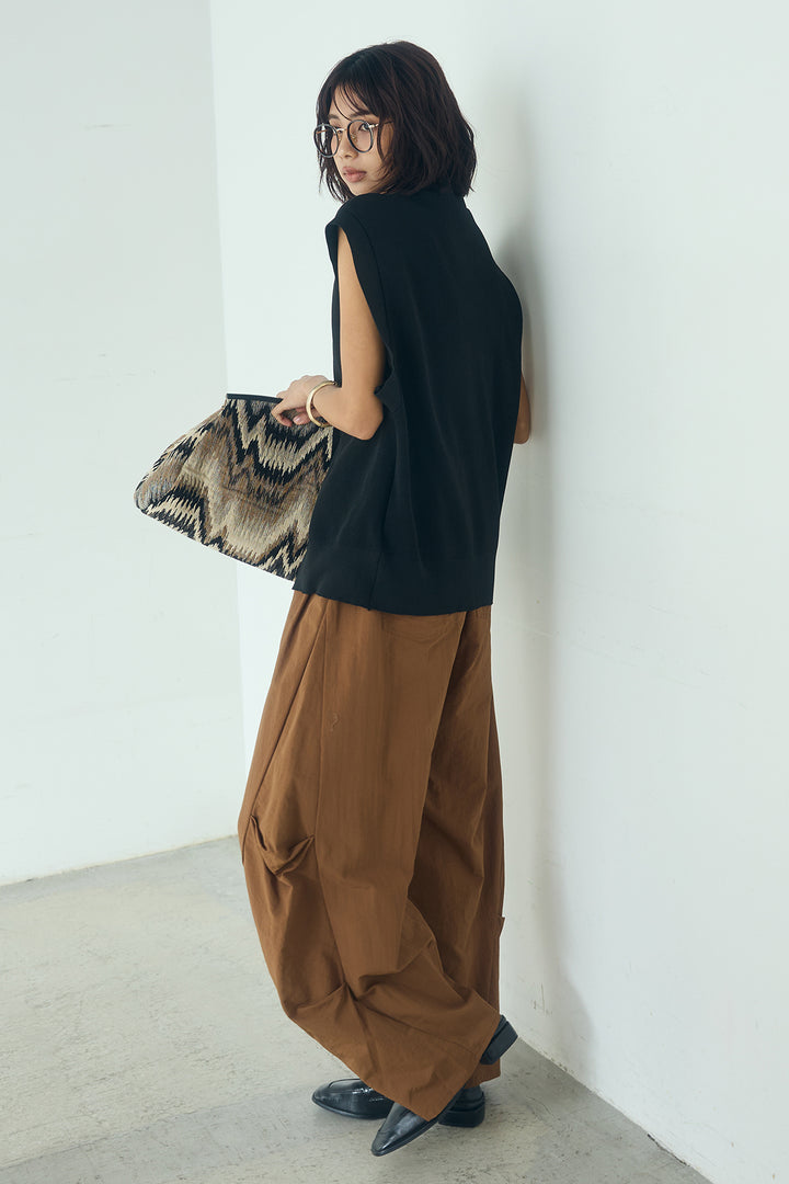 [SET]ポリウーリーメタルボタンベスト+ドライタフタタックバレルパンツ(2set)