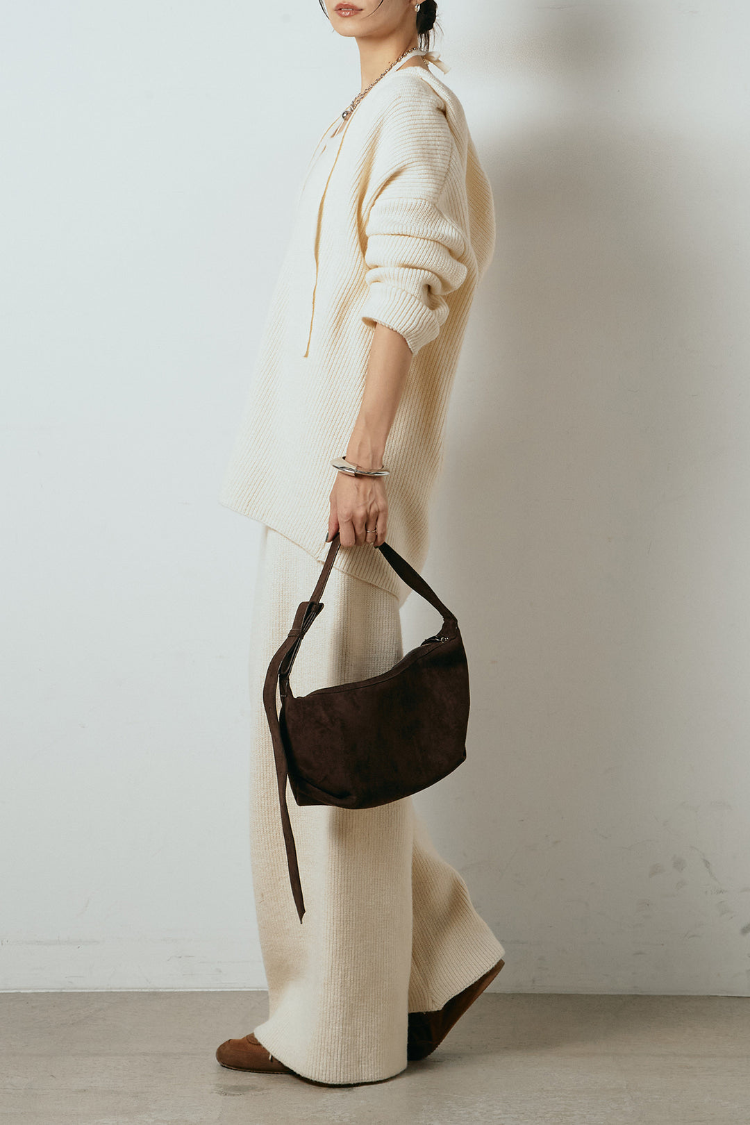 [SET]ホルターネックケーブルニットSETUP