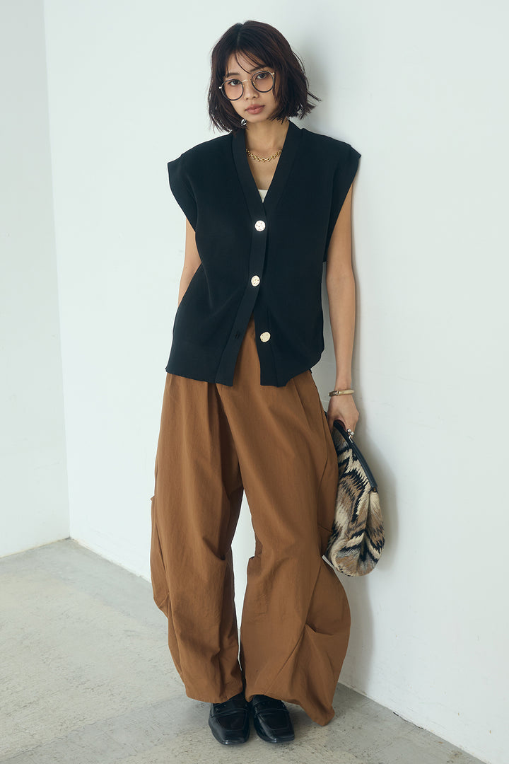 [SET]ポリウーリーメタルボタンベスト+ドライタフタタックバレルパンツ(2set)