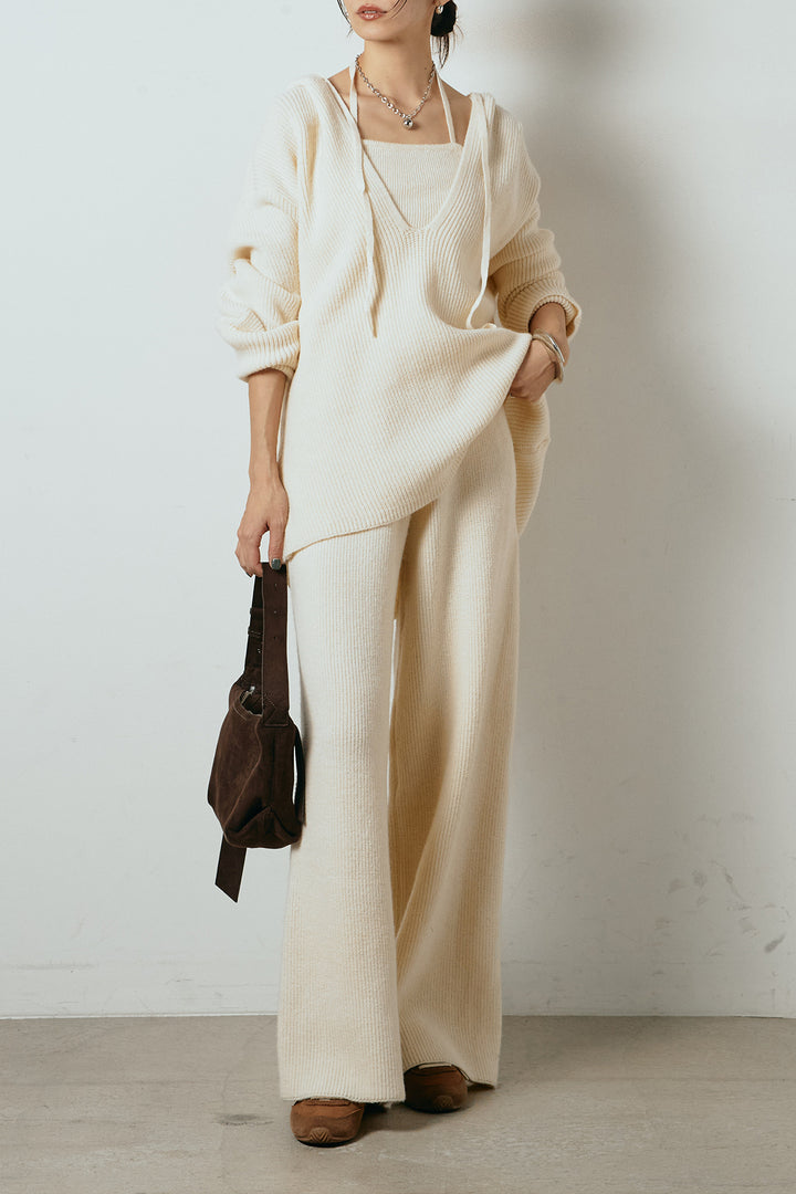 [SET]ホルターネックケーブルニットSETUP