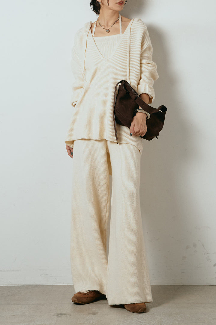 [SET]ホルターネックケーブルニットSETUP