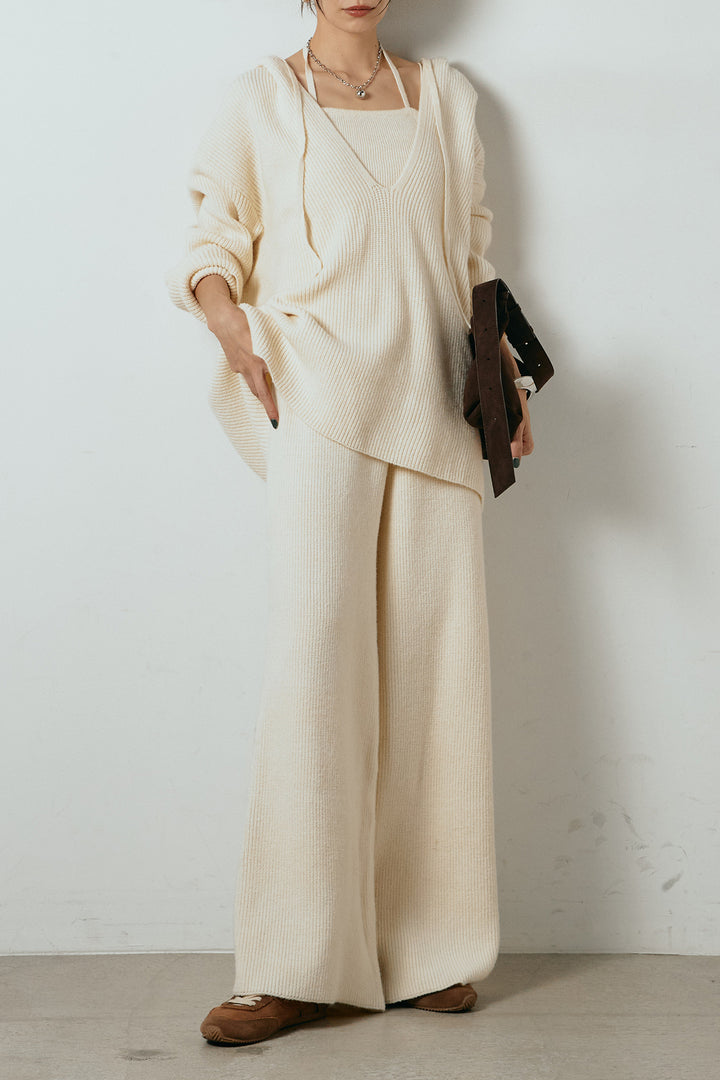 [SET]ホルターネックケーブルニットSETUP