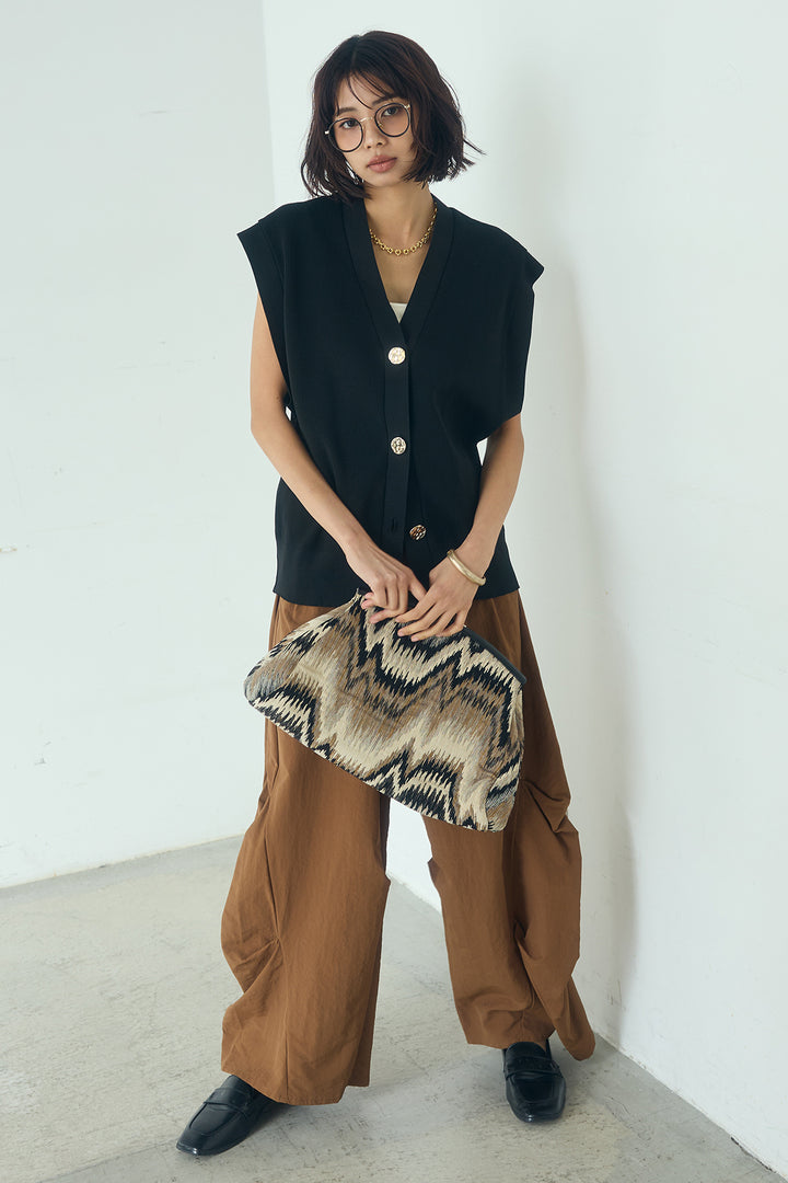 [SET]ポリウーリーメタルボタンベスト+ドライタフタタックバレルパンツ(2set)