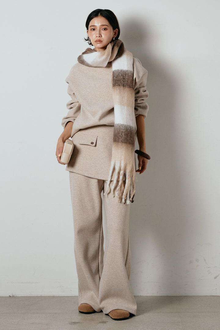 [SET]チェックマフラー付きニットSETUP