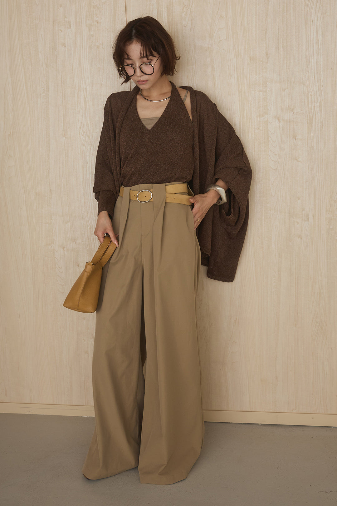 [SET]オーバードルマンカーディガン+ホルターネックインナー(2set)