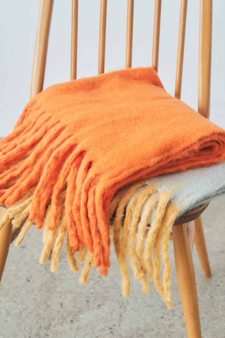 【即納】フェイクウールメランジ大判ストール