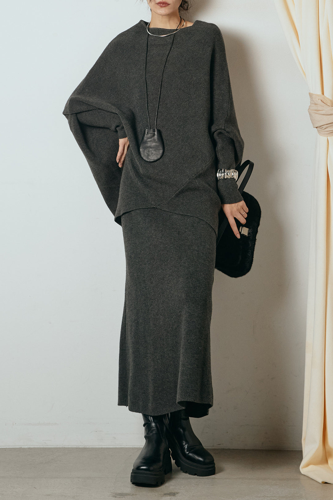 [SET]ドルマンニットスカートSETUP