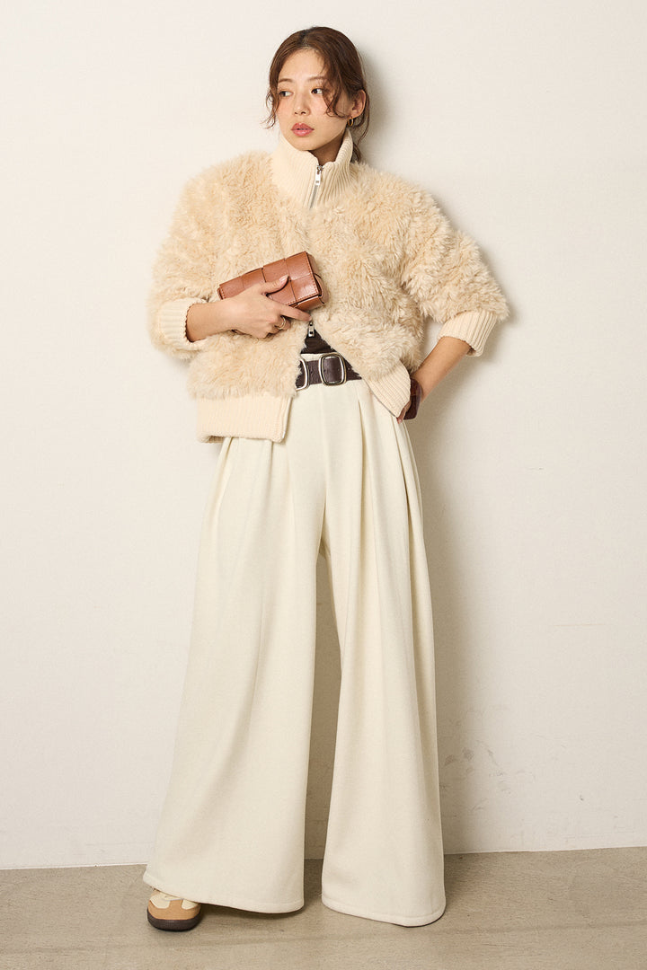 ハイネックボアブルゾン