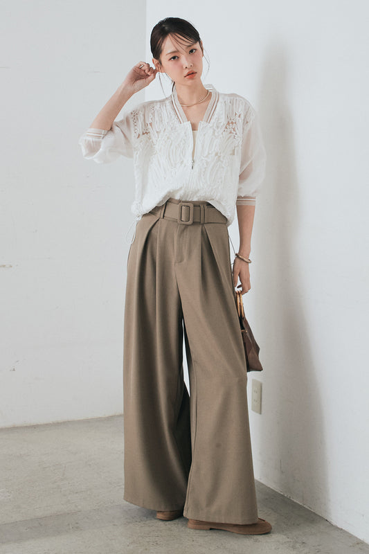 【着回しセット】[SET]モチーフ付きシアーブルゾン+モチーフ付きシアーブルゾン(2set)