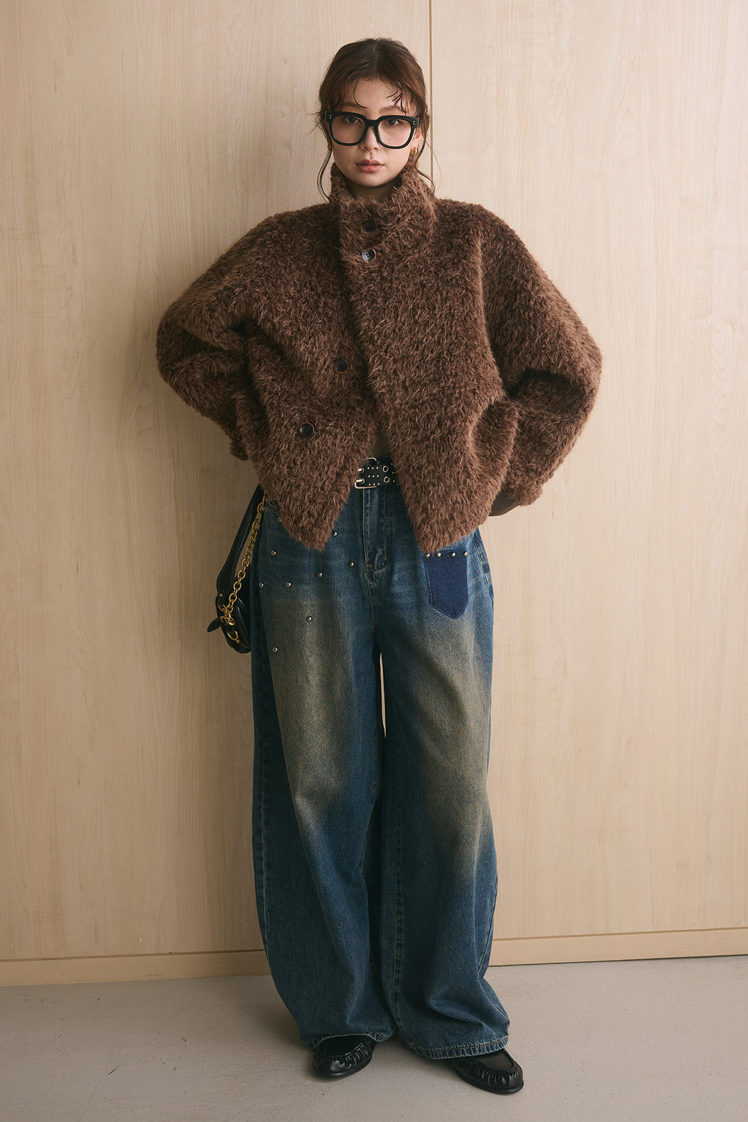 リバーシブルプードルファースタンドコート