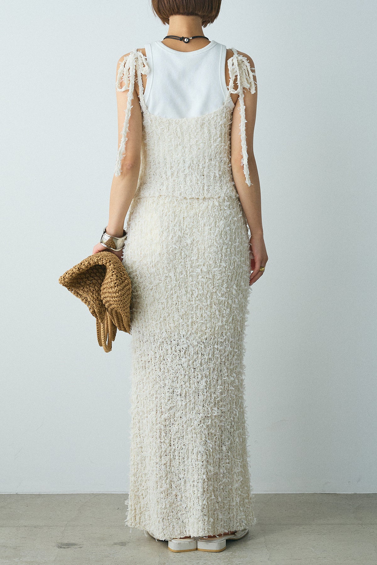 SET]チュールリボンヤーンキャミソール+チュールリボンヤーン2WAY