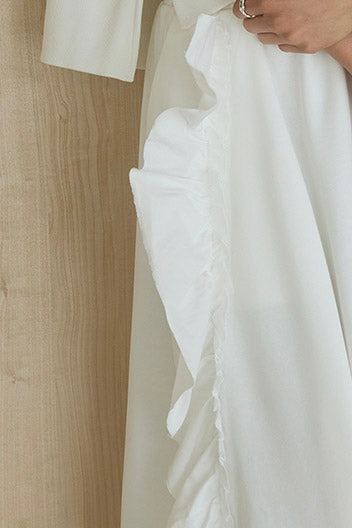 [SET]アームパッチスウェットプルオーバー+ビッグフリルスウェットロングスカート(2set)