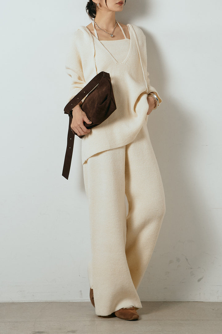 [SET]ホルターネックケーブルニットSETUP