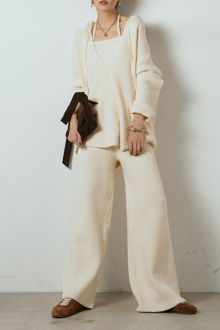 [SET]ホルターネックケーブルニットSETUP