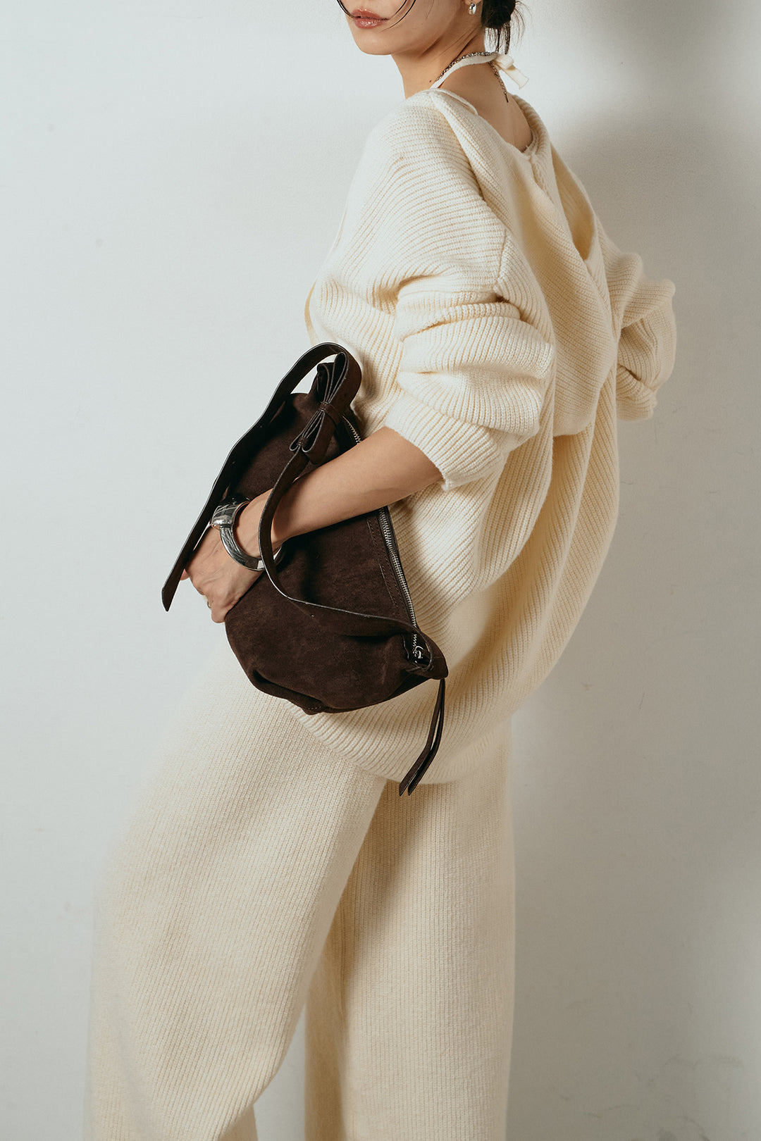 [SET]ホルターネックケーブルニットSETUP