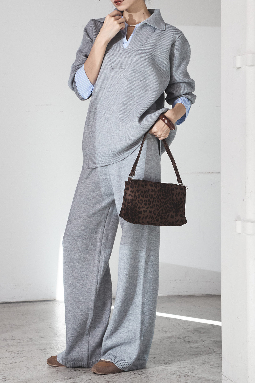 【着回しセット】[SET]ストライプドッキングニットポロSETUP+ストライプドッキングニットポロSETUP(2set)