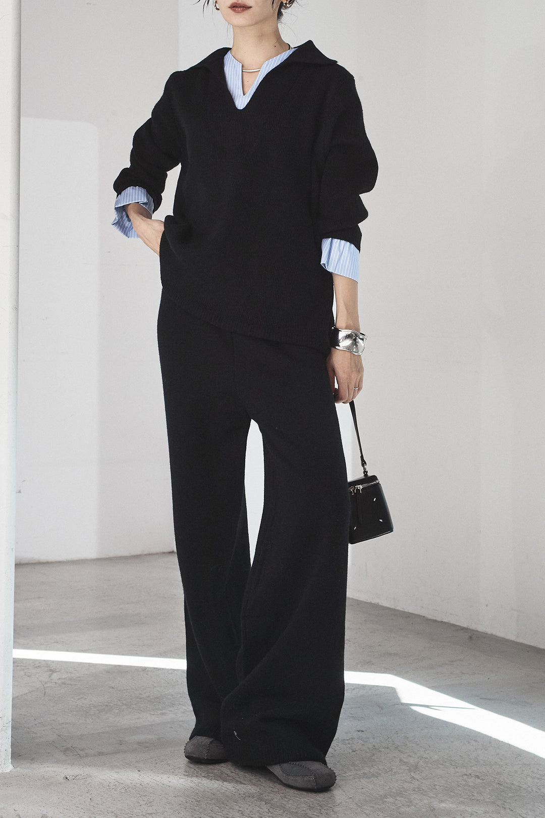 【着回しセット】[SET]ストライプドッキングニットポロSETUP+ストライプドッキングニットポロSETUP(2set)