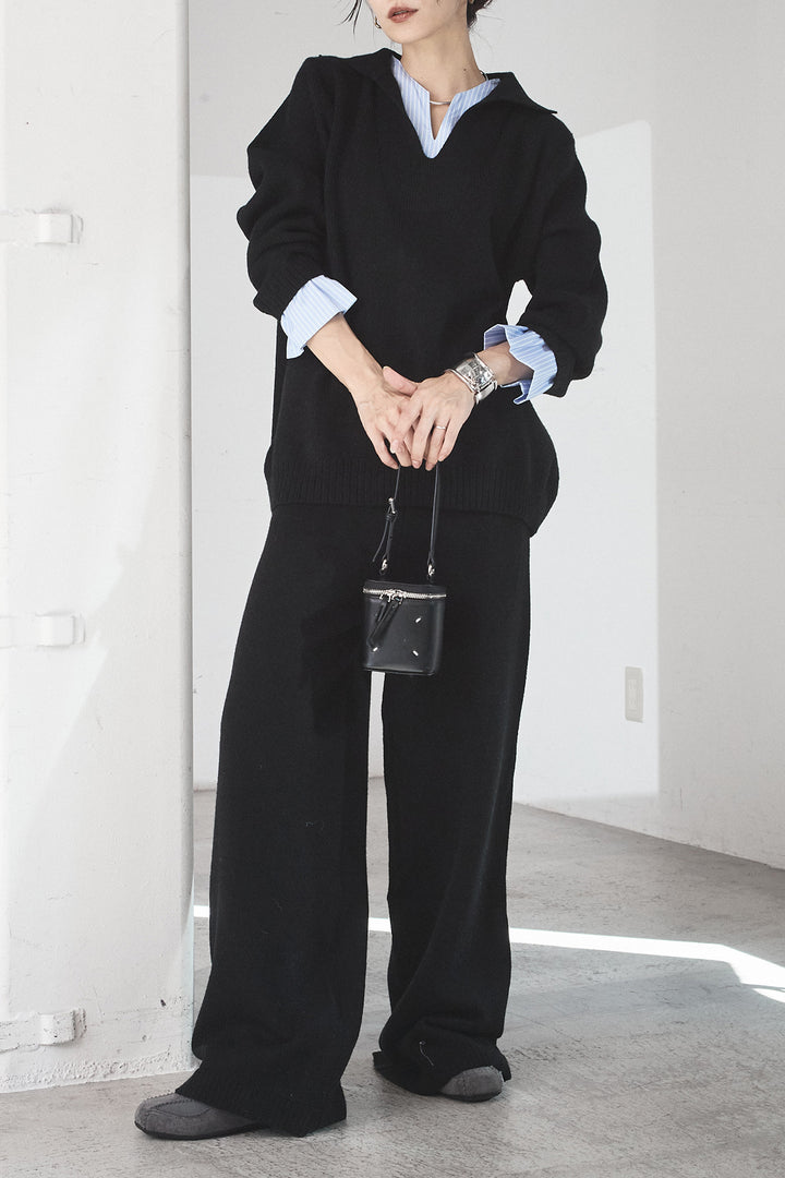 【着回しセット】[SET]ストライプドッキングニットポロSETUP+ストライプドッキングニットポロSETUP(2set)