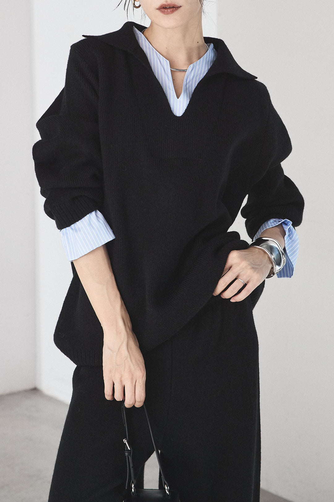 【着回しセット】[SET]ストライプドッキングニットポロSETUP+ストライプドッキングニットポロSETUP(2set)