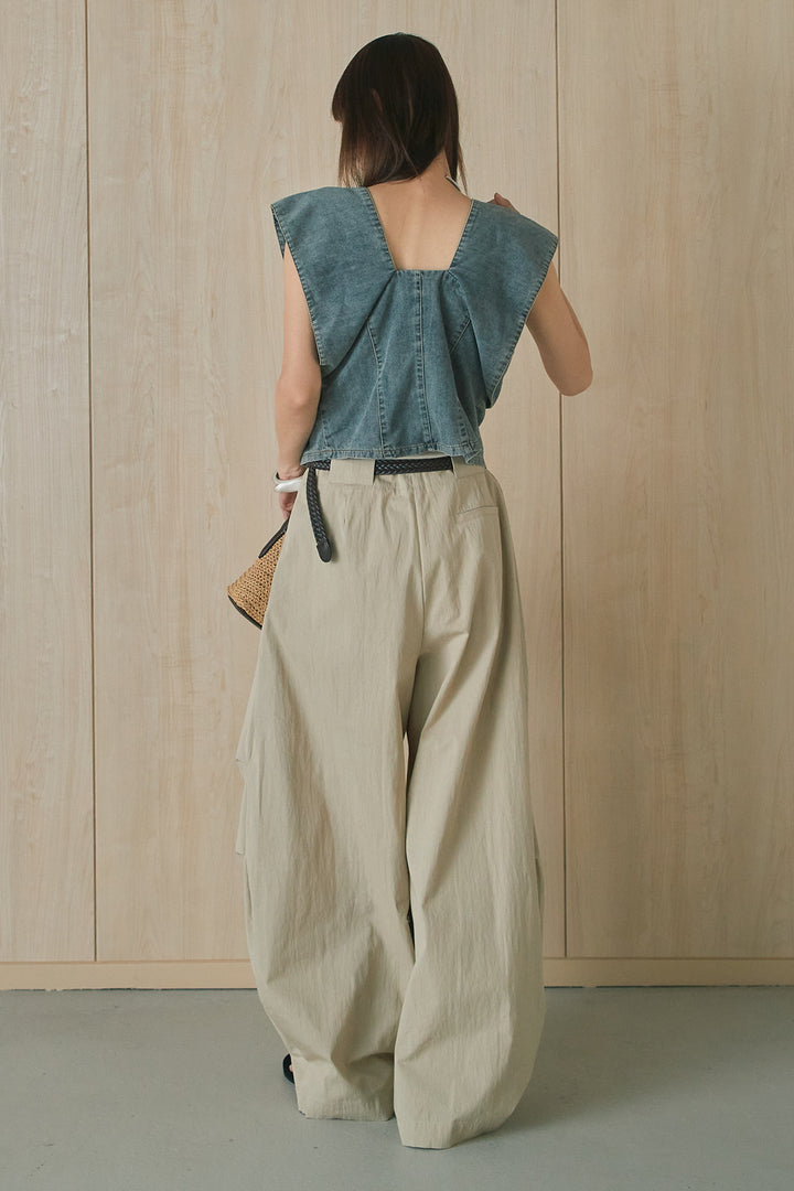 【着回しセット】[SET]シアーレイヤーデザインカットソー+センタージップ襟フリルデニムトップス+シアーレイヤーデザインカットソー(3set)