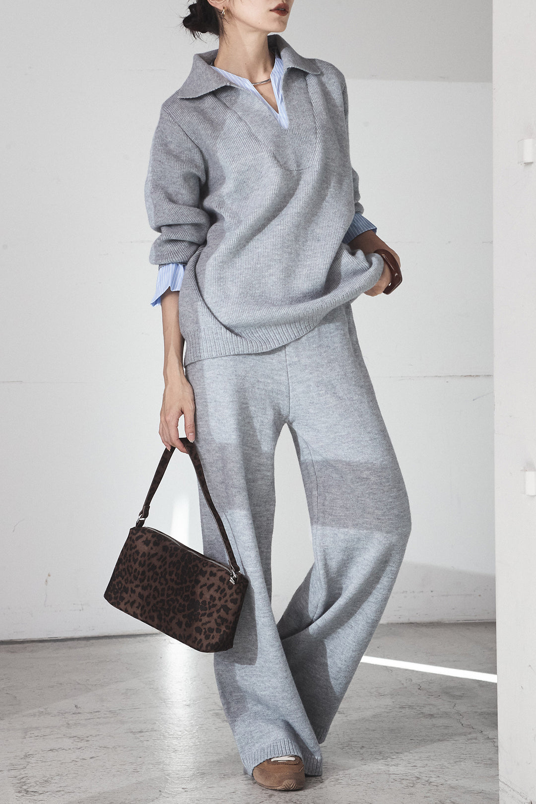 【着回しセット】[SET]ストライプドッキングニットポロSETUP+ストライプドッキングニットポロSETUP(2set)