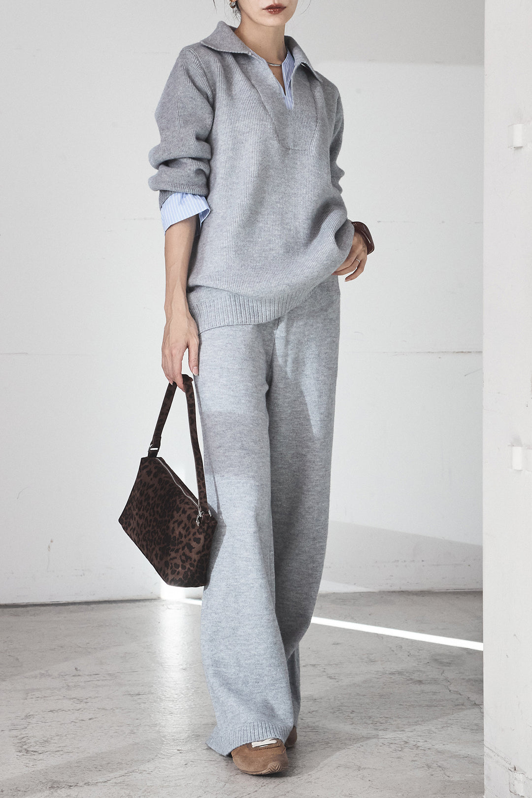 【着回しセット】[SET]ストライプドッキングニットポロSETUP+ストライプドッキングニットポロSETUP(2set)