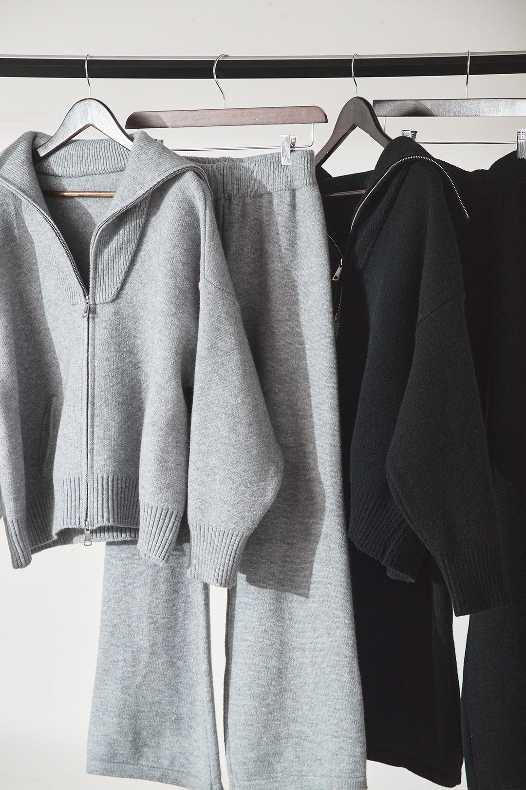 【着回しセット】[SET]ビッグカラーダブルジップニットSETUP+ビッグカラーダブルジップニットSETUP(2set)