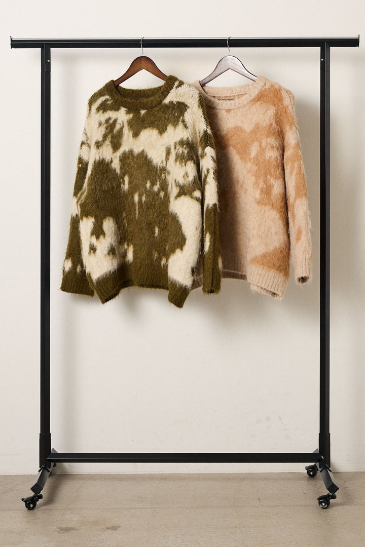 【着回しセット】[SET]モヘアタッチマーブルニット+モヘアタッチマーブルニット(2set)