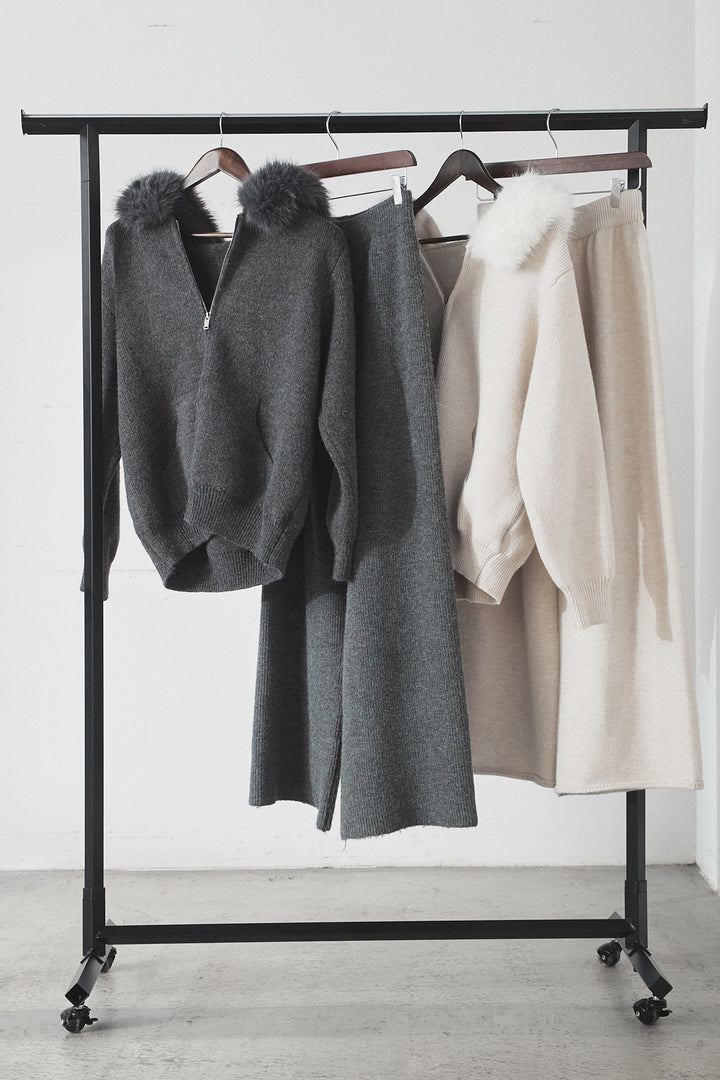 【着回しセット】[SET]ファー付きフーディーニットSETUP+ファー付きフーディーニットSETUP(2set)