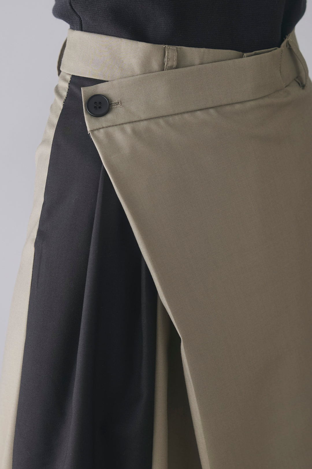 【即納】配色ラップワイドパンツ