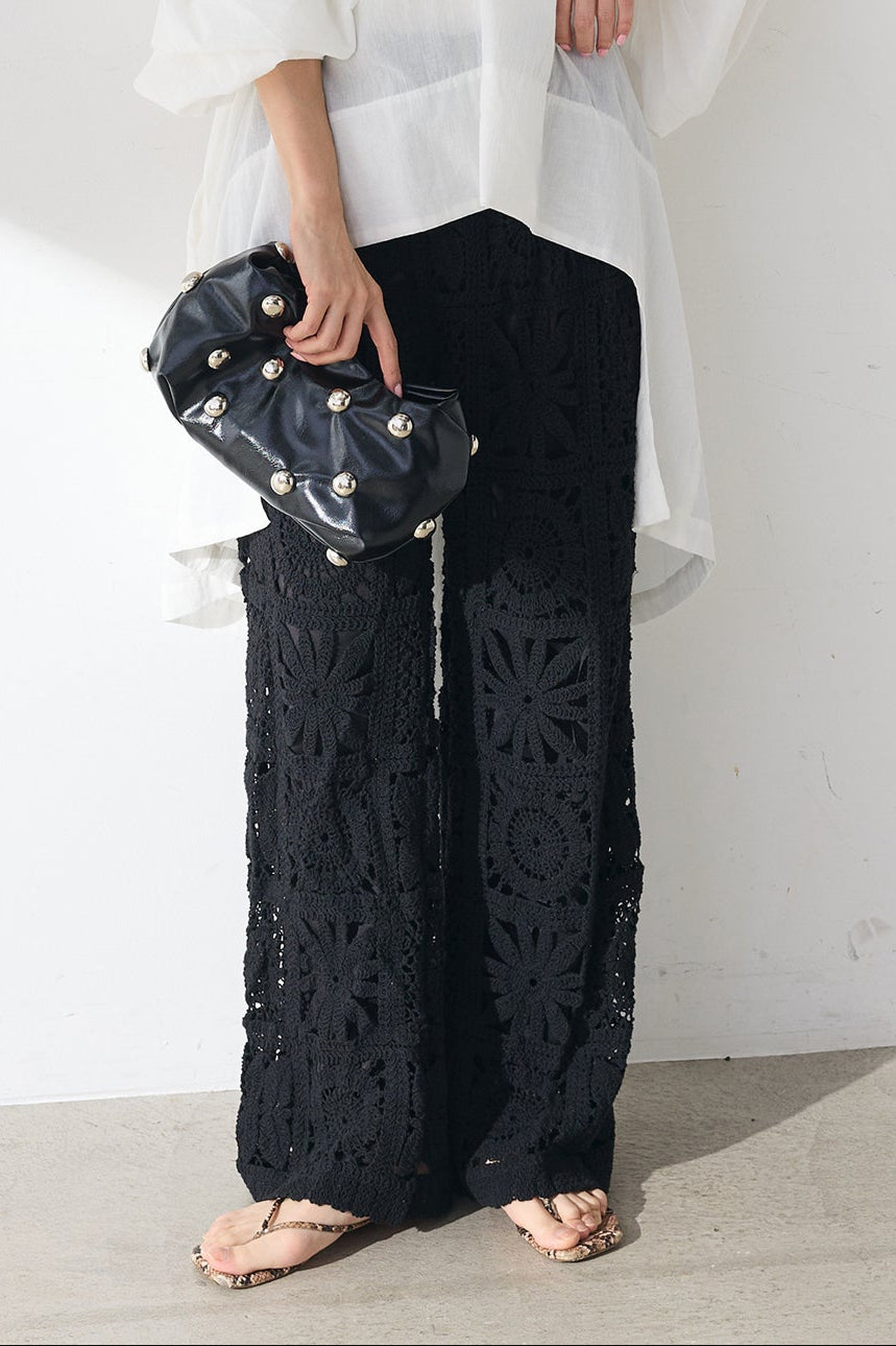 ブロッククロシェニットパンツ – ESICA ブロッククロシェニットパンツ – ESICA