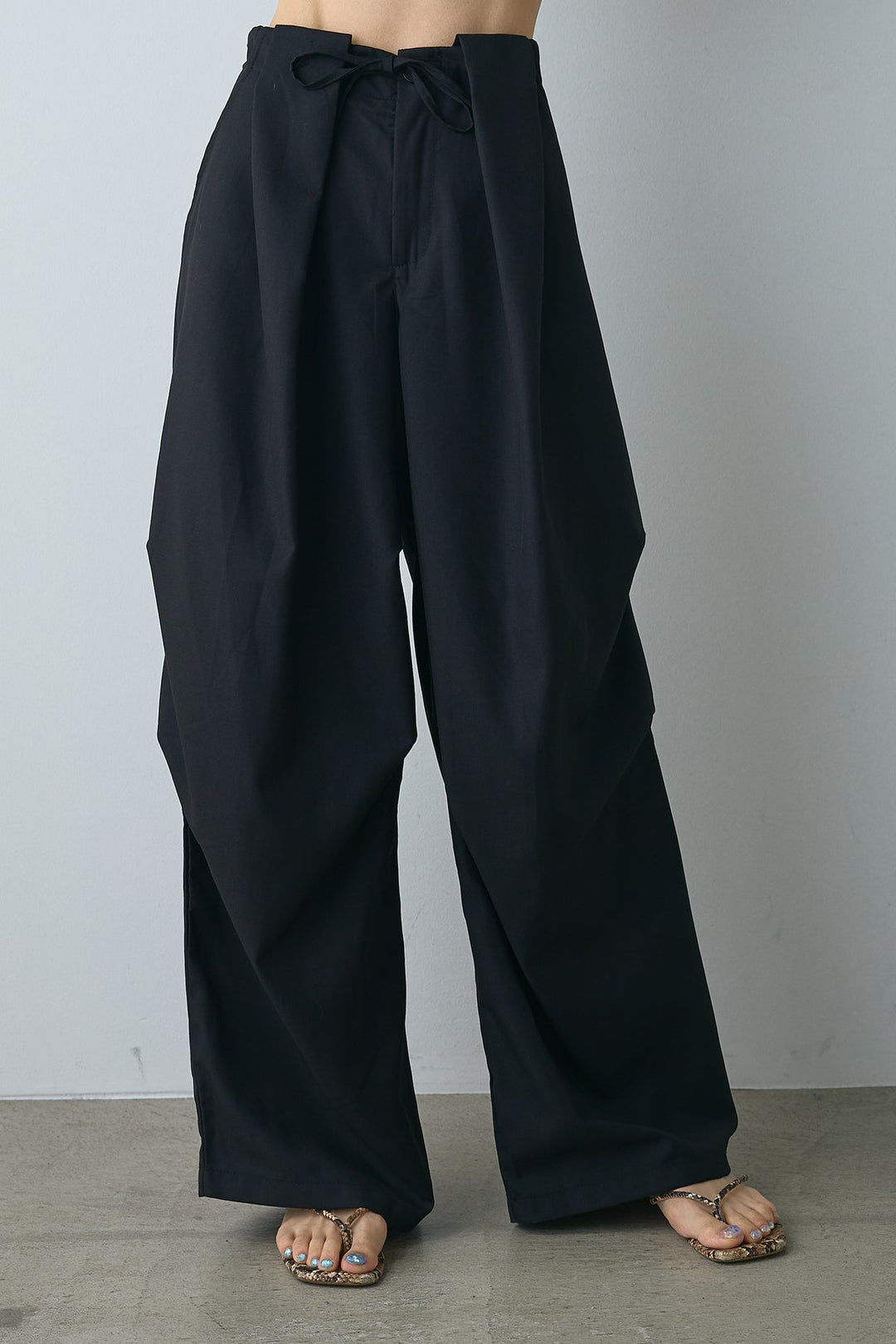 [SET]Vネックレースプルオーバー+デザインタックパンツ(2set)