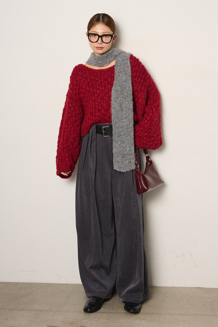 ブークレーイヤーフラップビーニー/グレー